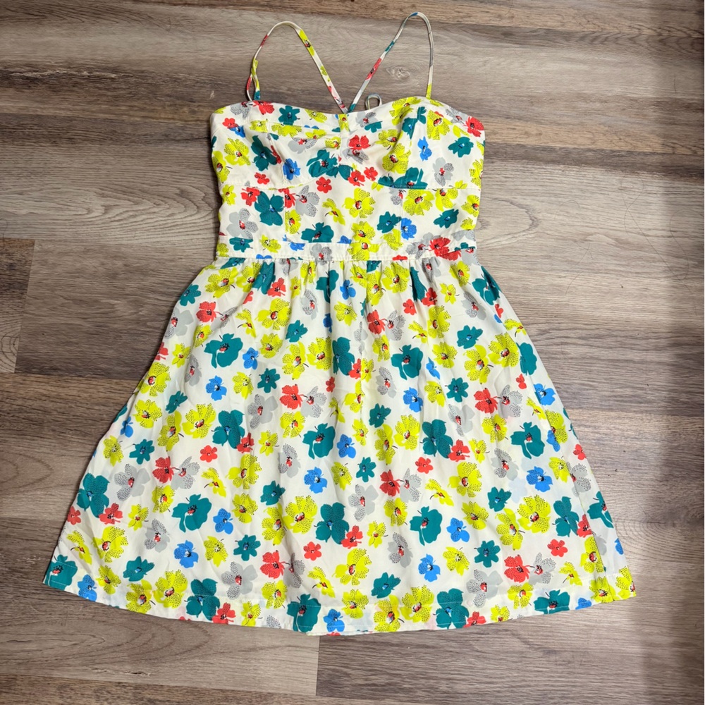 Floral Sundress with Bright Multicolor Flowers